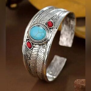 TURQUISE BRASS DENKAYS BRACELET